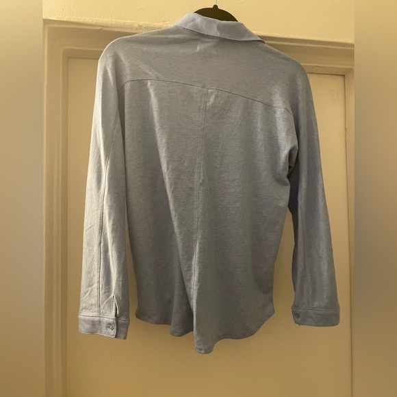 Old Navy Blue button down tie up too size L - Picture 7 of 7